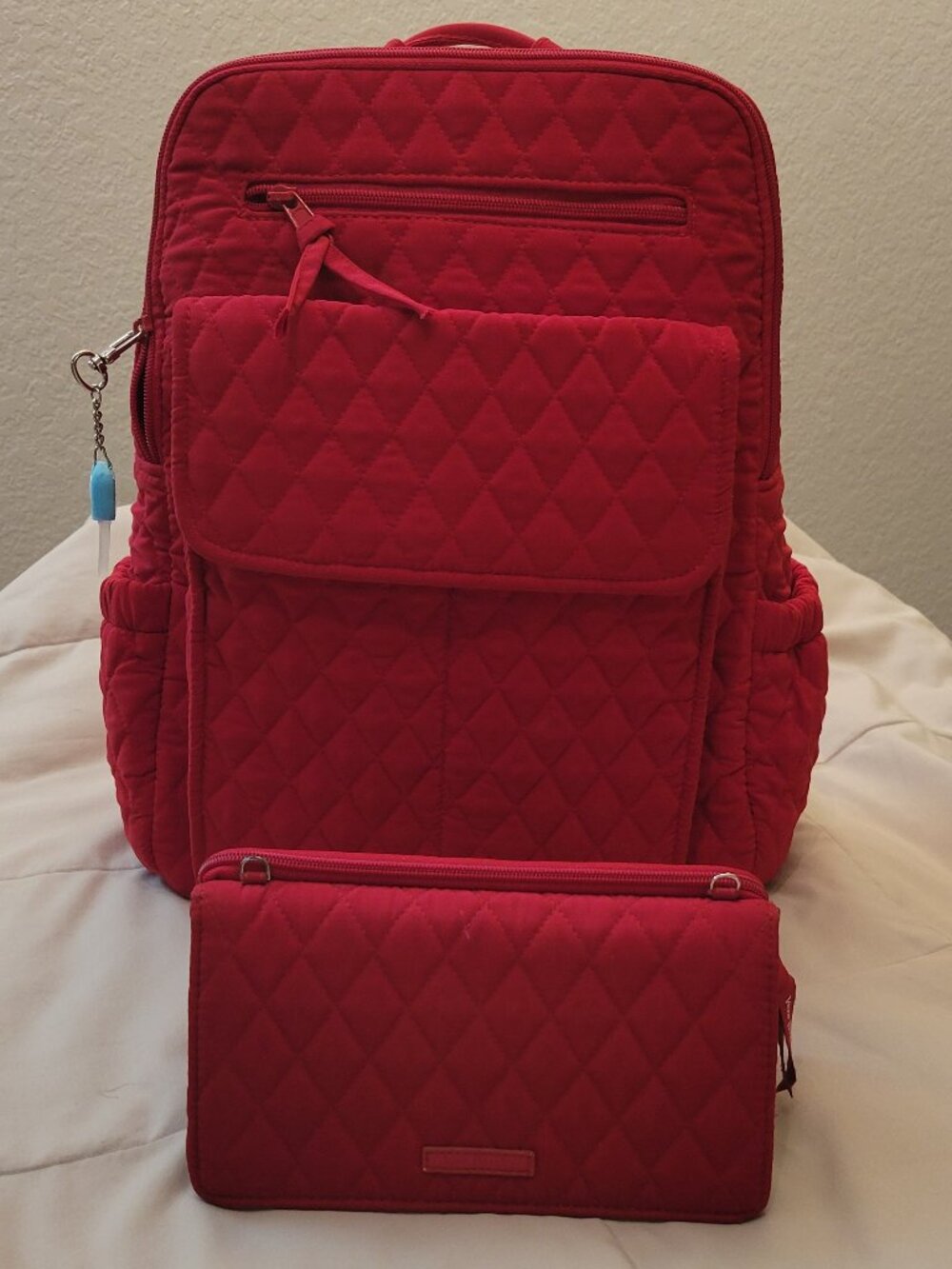 Bundle set Bright RED backpack and wallet. "Please refer to original post"